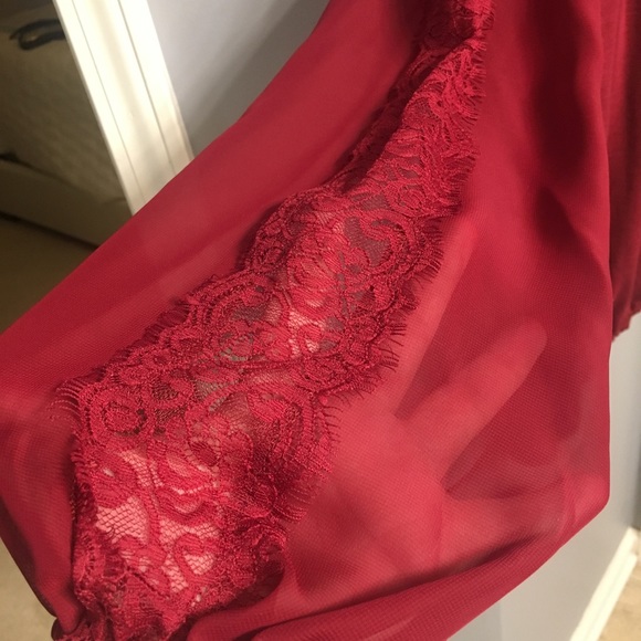 Alfani pullover top with sheer lace sleeves - Picture 2 of 7